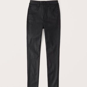 High Rise Super Skinny Ankle Jeans - Faux Leather